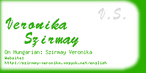 veronika szirmay business card